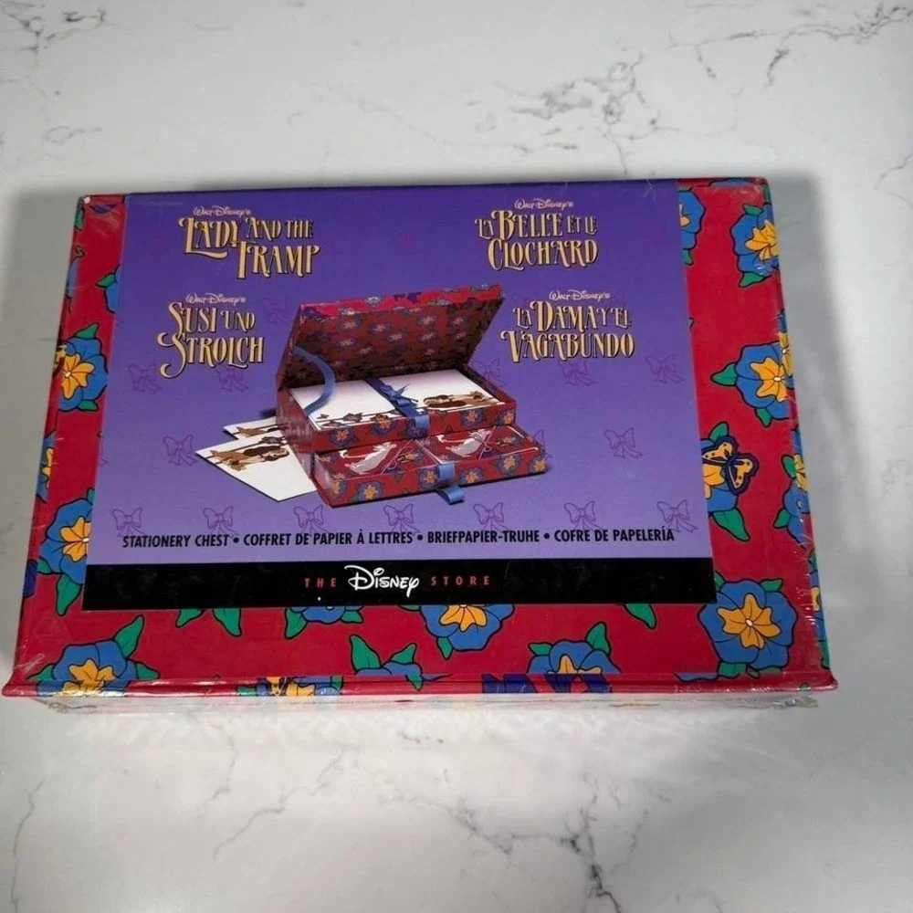 Vintage Disney Store Stationery Chest Box Set Lady & The Tramp  Sealed Rare
